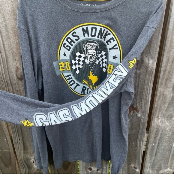 Gas Monkey Garage Long Sleeve T Shirt Large Cotton Logo Sleeve Lightweight - Picture 3 of 9